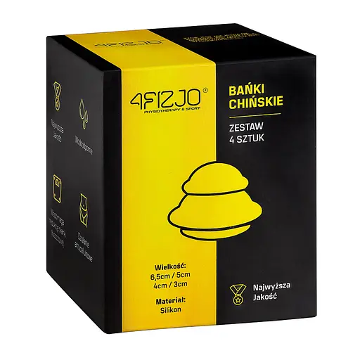 Вакуумные массажные банки 4FIZJO силиконовые для тела (китайские/антицеллюлитные банки) 4 шт 4FJ0235 (P-5907739312334) - фото 4