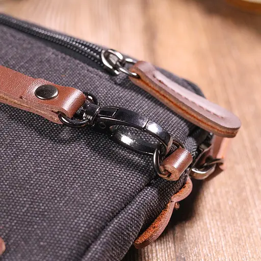 Комфортная мужская барсетка текстильная Vintage 24х16х3 см sum0021445 - фото 9