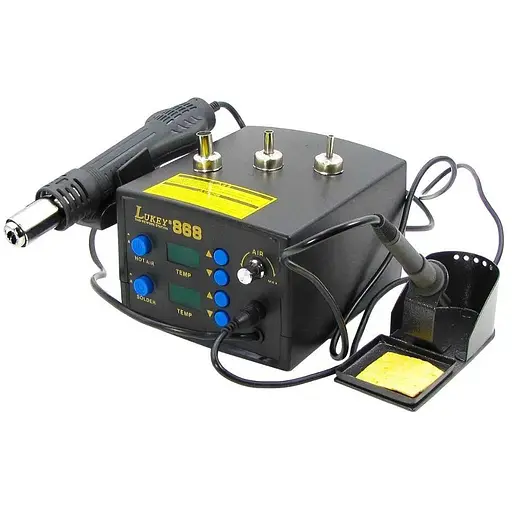 Паяльная станция Lukey 868 фен, паяльник - фото 1