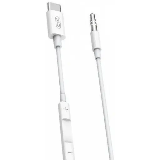 Кабель XO NB-R192B Type-c to 3.5 мм 1 м Білий - фото 1