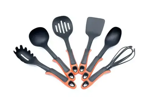 Набір кухонного приладдя Kitchen Tools PRO на підставці 7 предметів червоний - фото 6