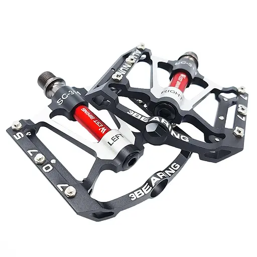 Педали велосипедные алюминиевые West Biking YP0802083 на промподшипниках Черный (G0000968) - фото 3