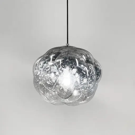 Подвес с фактурным стеклянным плафоном в цвете хром | Line F | Арт. 0619/1 Chrome - фото 3