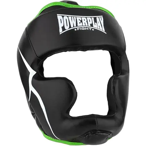 Боксерский тренировочный шлем PowerPlay 3100 PU XS Black/Green