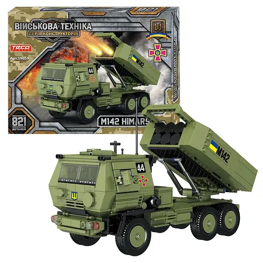 Конструктор Teko 59659 M142 HIMARS – 821 деталь, серія Військова техніка, реактивна система - фото 2