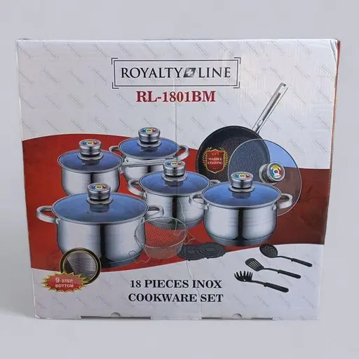 Набор посуды Royalty Line RL-1801B Серебристый 18 предметов - фото 7