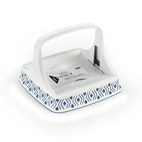 Серветниця з тримачем TOSCA біло-синя (55801)