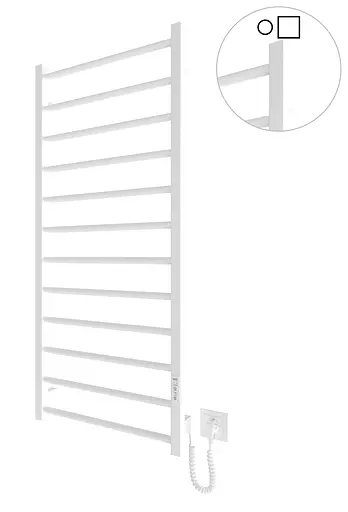 Електрична рушникосушарка HF Leeds 1170x530 white matte 6.1.0805.06.WM, Білий матовий, універсальне (коннектор), Електронний - фото 1