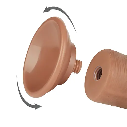 Фалоімітатор Lovetoy Sliding Skin Dual Layer Dong 8" 20 см коричневий - фото 6