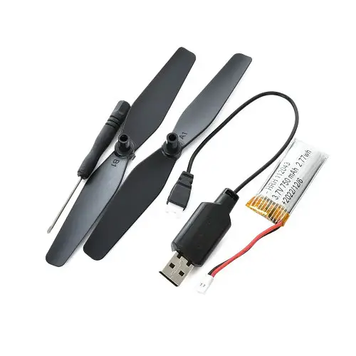 Квадрокоптер MHZ із камерою на радіокеруванні CK-23 акумулятор USB зарядне додаткові лопаті світло 27см Чорний - фото 4