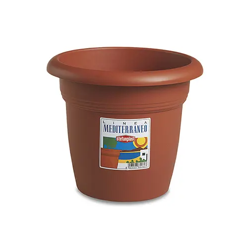 Вазон пластиковый Linea Mediterraneo, 26 см круглый, 6л терракот (82260)