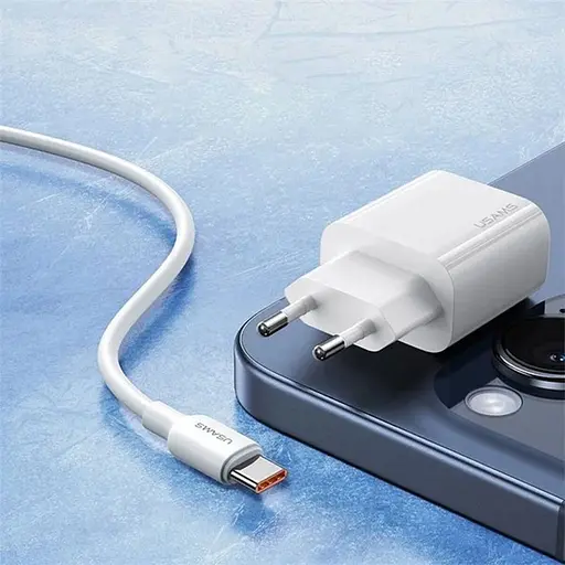 Адаптер живлення зарядний пристрій із кабелем Usams Fast Charger Kit OYXLTZ01 (CC226 + SJ711) - фото 5