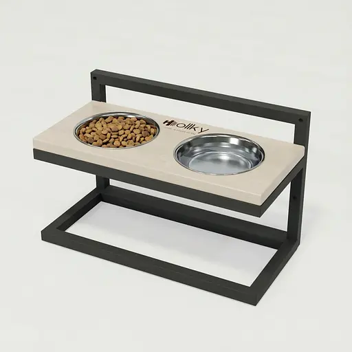 Hollky Flex S — миски на регульованій підставці для маленьких собак (2 × 0.450 л)
