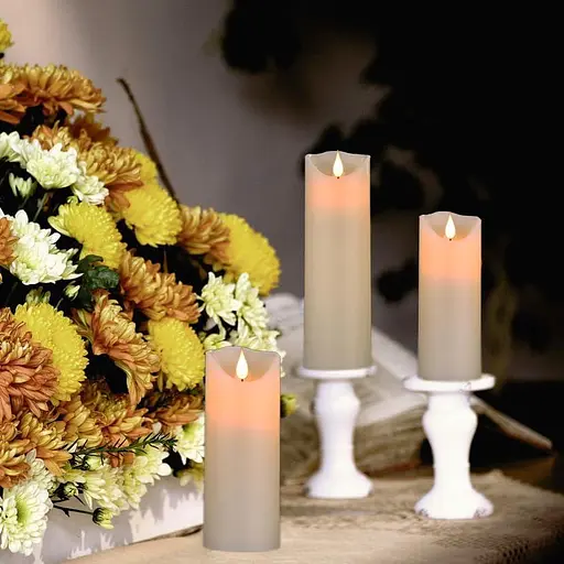 Набір світлодіодних свічок HANZIM 5 шт. 5" 6" 7" 8" 9" із справжнім воском - фото 3