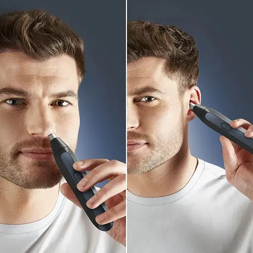 Rowenta Тример Rowenta Performance, для носа та вух, акумулятор, сталь, синій - фото 3