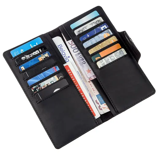 Мужской кожаный кошелек Shvigel 18х8.5х1 см acs0016049 - фото 3