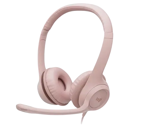 Гарнитура Logitech H390 розового цвета (981-001281)