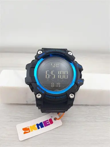 Мужские спортивные часы Skmei 1384 Черный Синий - фото 3