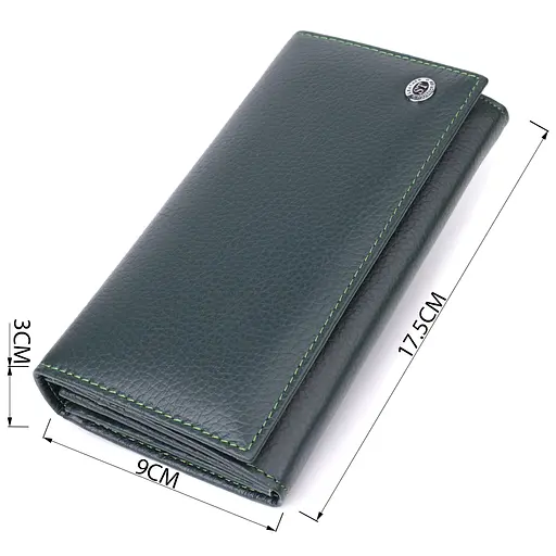 Вертикальный кошелек из натуральной кожи ST Leather 17.5х9х3 см acs0029697 - фото 3