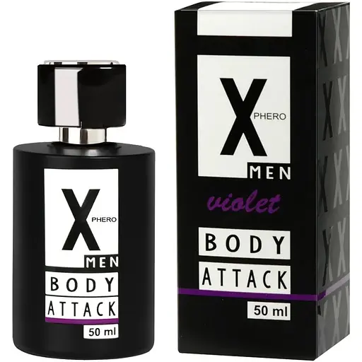 Духи с феромонами для мужчин Aurora X Phero Men Violet Body Attack, 50 ml