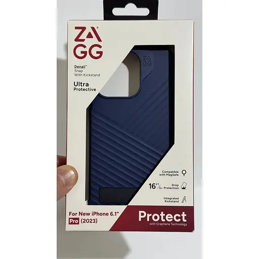 Протиударний чохол із підставкою Gear4 Denali MagSafe для iPhone 15 Pro Zagg (6.1") Navy - фото 2