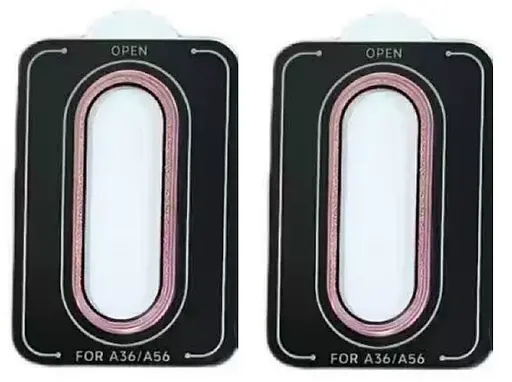 Захисне скло DK для Samsung Galaxy A36 A366 на камеру Lens Metal Ring Eagle Eye 020527 pink 2 шт. - фото 2