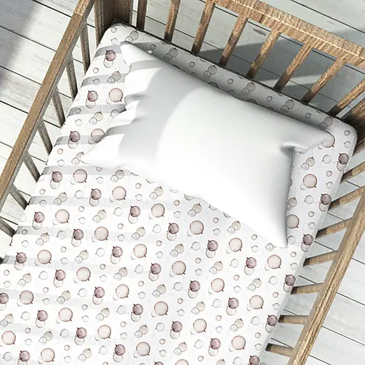 Простирадло дитяче на резинці Home Line Повітряні кулі 60х120 см бежеве (196955) - фото 3