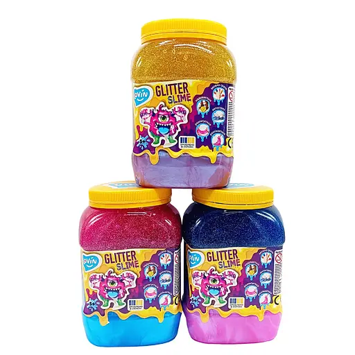 Дитяча играшка-антистрес "Big slime GLITTER" 80160 в асортименті 1150 мл