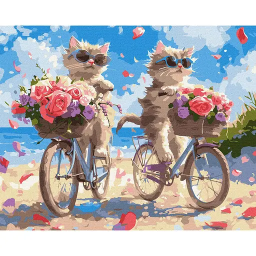 Картина за номерами "Літній велопробіг" Ідейка KHO6634, 40х50 см - фото 1