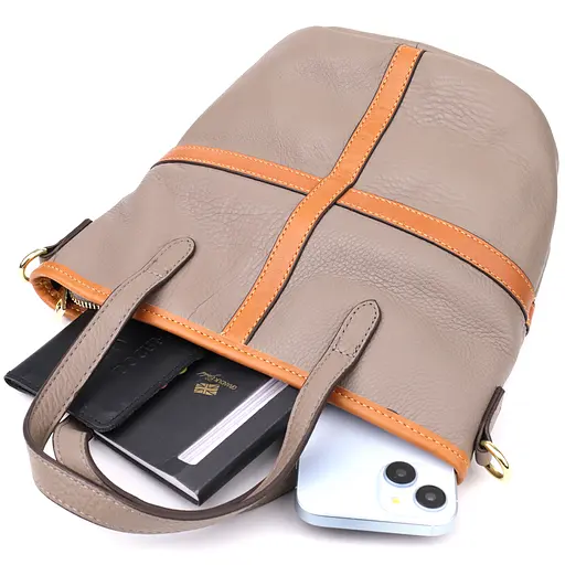 Вместительная сумка Vintage из натуральной кожи для женщин 25х33х13 см sum0027564 - фото 8