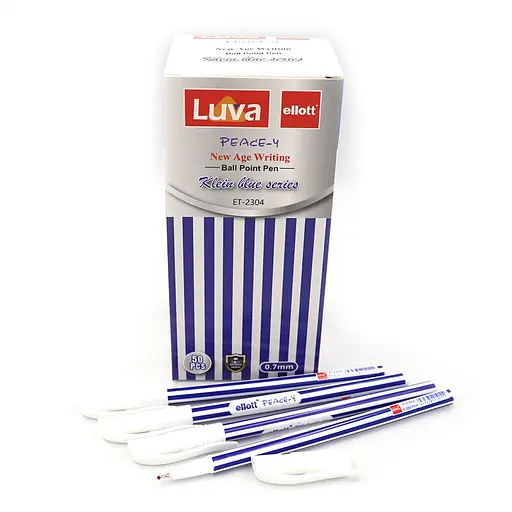 Ручка шариковая Ellot Luva Peace-U, синяя, 50 шт.