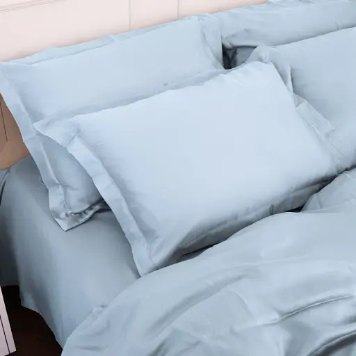 Простыня на резинке MirSon Tencel №04 Blue 180х190 см (2200009369896) - фото 8