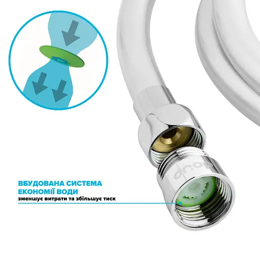 Набір для економії води Drop PM2+1G (насадка для душу + 2 аератори) - Економія 58% - фото 7