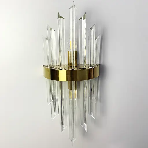 Кришталеве бра у латунному каркасі Line F WS 151/2 AB - фото 6