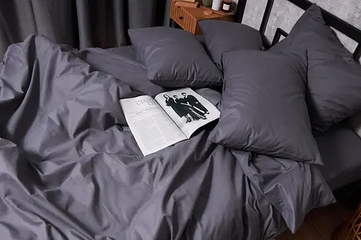 Пододеяльник Moon&Star Бязь Gold Люкс Dark Blue King Size 220x240 см - фото 5