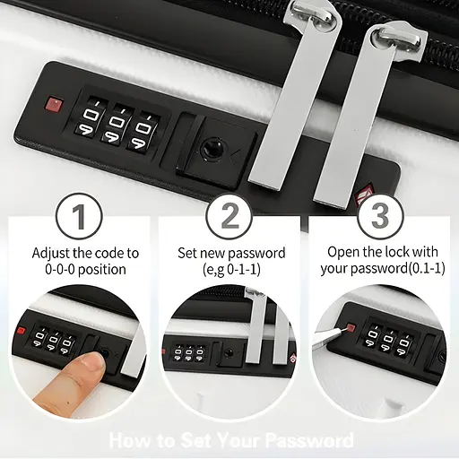 Набір валіз 4в1 ABS-пластик з кодовим замком та телескопічною ручкою сірий (722) - фото 2