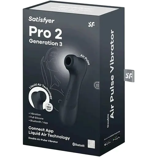 Вакуумный клиторальный стимулятор Satisfyer Pro 2 Generation 3 with Liquid Air (Bluetooth) Темно-серый