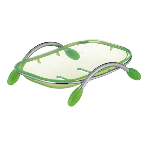 Мыльница настольная ZERIX LR333 (пластик зеленый) (ZX2702) - фото 1