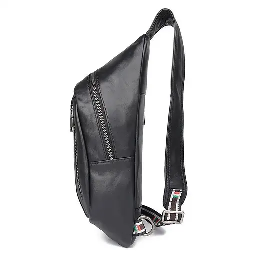 Кожаная сумка-слинг John McDee 15.5х36х7.5 см sum0025594 - фото 3