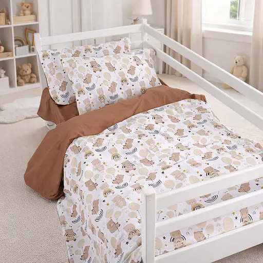 Комплект постільної білизни Бязь Mirson Tiny Teddy 160х220см (2200012568958) - фото 1