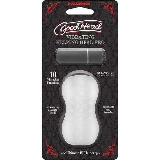 Мастурбатор с вибропулей Doc Johnson GoodHead - Vibrating Helping Head Pro - Frost - фото 2