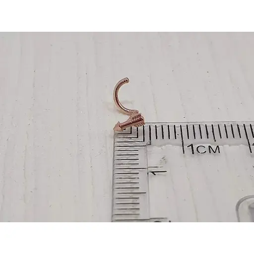 Золотая серьга-пирсинг Астор в нос. 3182440 - фото 3