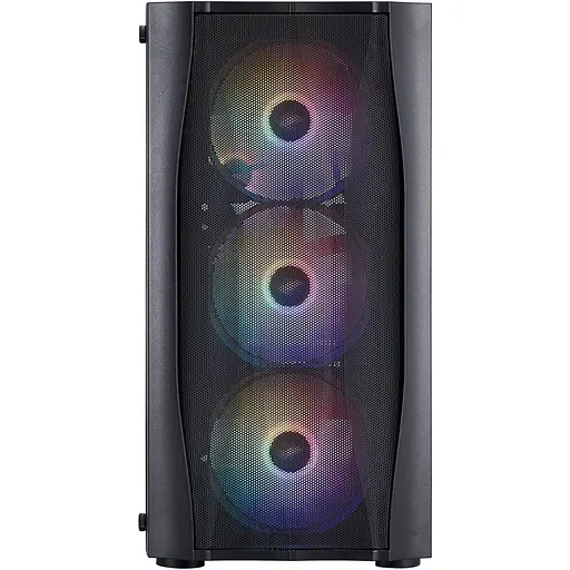 Корпус 1stPlayer X3-M-BK-4F1 Black [149379] - фото 2