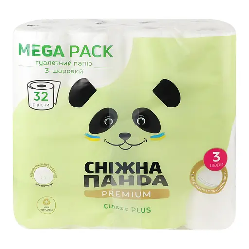 Туалетная бумага Сніжна панда Premium Classic Plus 32 рулона - фото 2