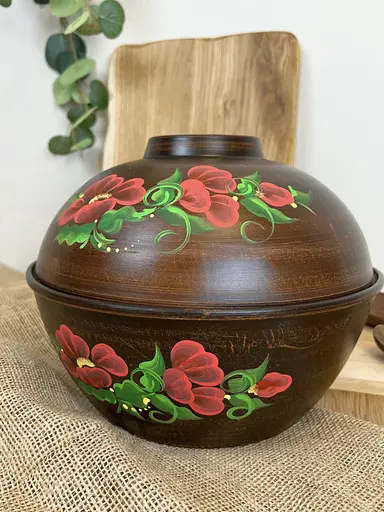 Хлібниця керамічна (глиняна) Мак 6 л - фото 2