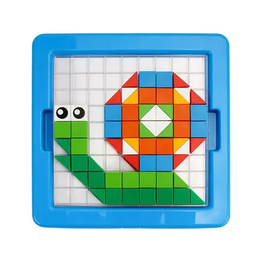 Дитячий розвиваючий набір "Мозаїка" ТехноК 2215TXK 125 фішок, 6 шаблонів - фото 6