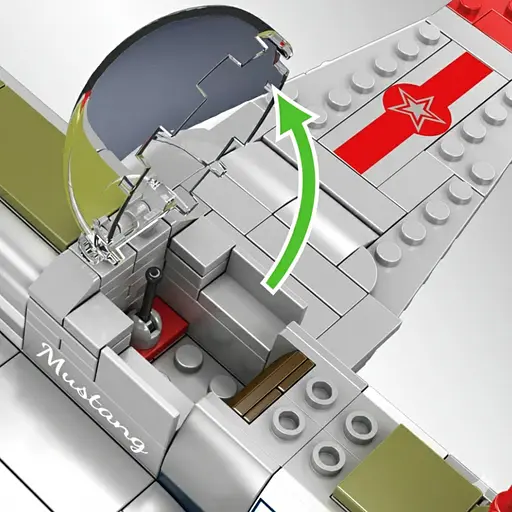 Конструктор літак Mould King винищувач Другої світової війни P-51D Mustang Fighter  авіація 396 деталей - фото 5