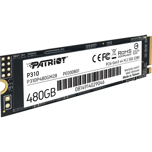 SSD накопичувач Patriot P310 480 GB (P310P480GM28) [151779] - фото 2