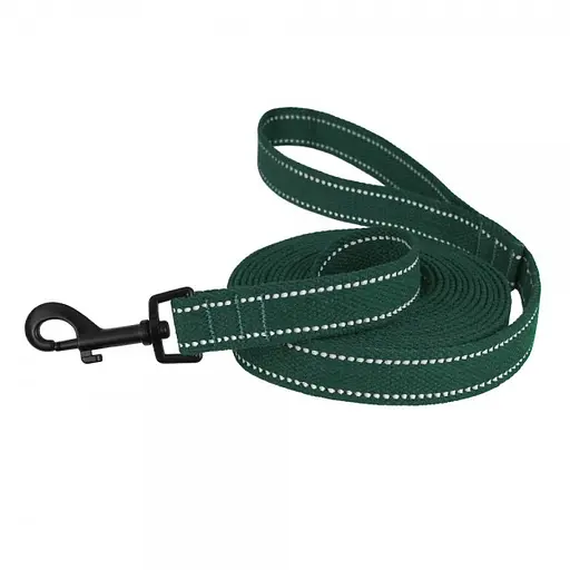 Повідець для собак Barksi Сotton з карабіном квадратне вушко 200x1.6 см зелений - фото 5