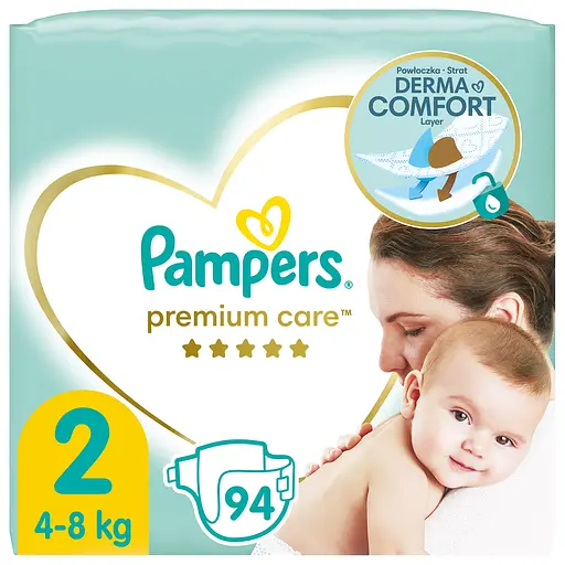 Подгузники Pampers Premium Care 2 (4-8 кг), 94 шт.
